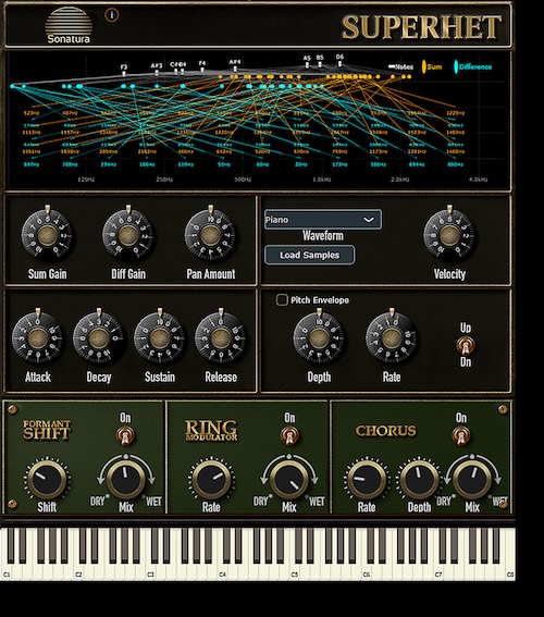 Sonatura Audio「Superhet」理論を壊して感性で作曲できる!たった2つのMIDIノートで全く別の音が生まれるサウンド生成ツール|DTMプラグインセール