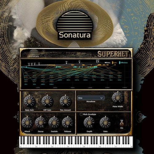 Sonatura Audio「Superhet」理論を壊して感性で作曲できる!たった2つのMIDIノートで全く別の音が生まれるサウンド生成ツール|DTMプラグインセール