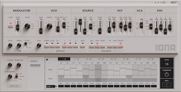 AIR Music Technology「Iona」伝説的101サウンドとシーケンサーをAIRハードウェア・ソフトウェア・プラットフォーム両方に提供し、シンプル・ハンズオン・ワークフロー維持しながら拡張クリエイティブ機能搭載のシンセサイザー|DTMプラグインセール