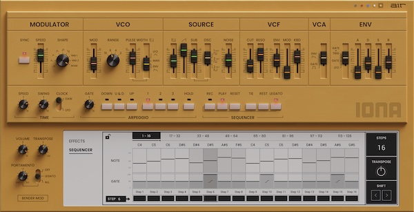 AIR Music Technology「Iona」伝説的101サウンドとシーケンサーをAIRハードウェア・ソフトウェア・プラットフォーム両方に提供し、シンプル・ハンズオン・ワークフロー維持しながら拡張クリエイティブ機能搭載のシンセサイザー|DTMプラグインセール