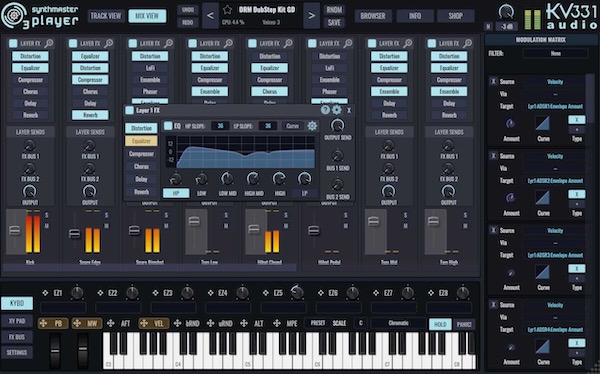 KV331 Audio「SynthMaster 3 Player」シンセ初心者でも挫折しない！4,000音色以上のプロ仕様プリセットを自由に扱える多機能シンセサイザー｜DTMプラグインセール