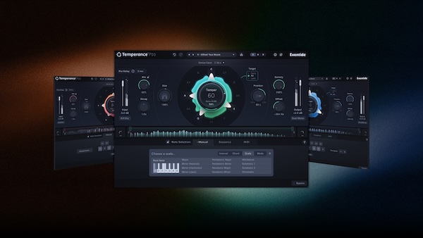 Eventide「Temperance Pro」12音階クロマティック・スケールで動作し空間内で開花または減衰する音を決定!拡張コントロール・セットで音楽的テクスチャー形成・動き指示・モーダル技術完全構築29ワールドクラス空間解放する、音楽の言語を話すリバーブ革命|DTMプラグインセール