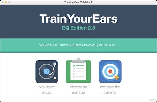 TrainYourEars「TrainYourEars 2 EQ Edition」EQ操作が苦手な人こそ使ってほしい!耳で聴いて正確に調整できる力”を育てる、最強の耳トレーニングソフト|DTMプラグインセール