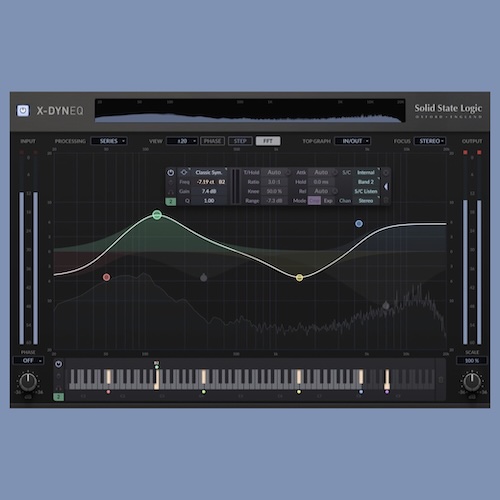Solid State Logic「X-DynEQ」SSL史上最も高度なEQプラグイン!録音・ミキシング・マスタリング中のダイナミック・イコライゼーション決定的ツールとして、DAW利用可能な究極EQツール|DTMプラグインセール