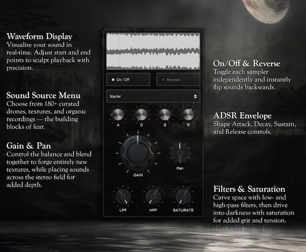 Occult Audio「GÆSTEN」破壊音から生まれたホラー映画・怪奇ゲーム・実験音楽に欠かせない新定番！不安・緊張・不気味さを音で表現する革新的ホラー音源｜DTMプラグインセール