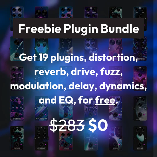Chaos Audio「Freebie Plugin Bundle」歪みもリバーブもディレイも、全部入って無料!多彩なサウンドを簡単に導入できる19種類の高品質エフェクト|DTMプラグインセール
