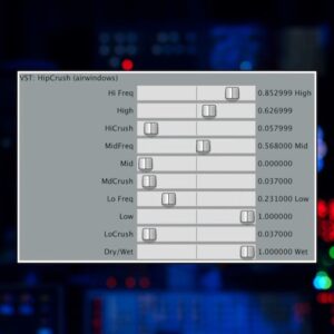 Airwindows「HipCrush」Lo-Fiなのに明瞭、破壊的なのに美しい!共鳴フィルターと独自のビットクラッシュ処理で原音を大胆に再構築する、Lo-Fi特化型プラグイン|DTMプラグインセール