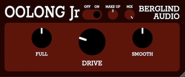 Berglind Audio「Oolong Saturator Jr」音の存在感・倍音・広がりを直感操作でコントロール!ボーカル・ドラム・マスターすべてに使えるシンプル&高性能なサチュレーション|DTMプラグインセール