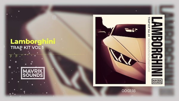 Mavrik Sounds「Lamborghini: Trap Kit Vol 1 - Trap Loops, One Shots & MIDI」DrakeやTravis Scottのような本格Trapビートが自宅で作れる！全164ファイル収録のTrap専用サンプルパック｜DTMプラグインセール