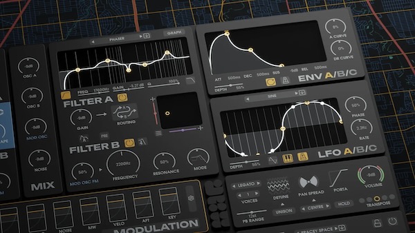 GForce Software「MAP」ヴィンテージの魂と現代の革新が交差する場所!3つのユニークなオシレーター、デュアルフィルター、そして有機的なモジュレーションで未踏の音世界を切り拓くシンセサイザー|DTMプラグインセール