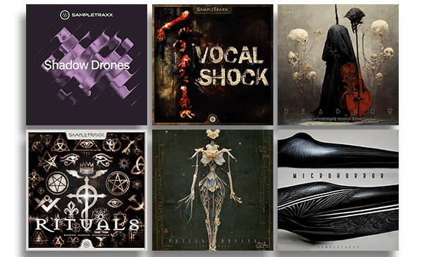 Sampletraxx「Macabre Toolkit – Halloween Horror Bundle」叫び声・ドローン・破壊音・微細なノイズまで網羅!恐怖演出に必要な全要素を収録した6つのホラーサウンドパック|DTMプラグインセール