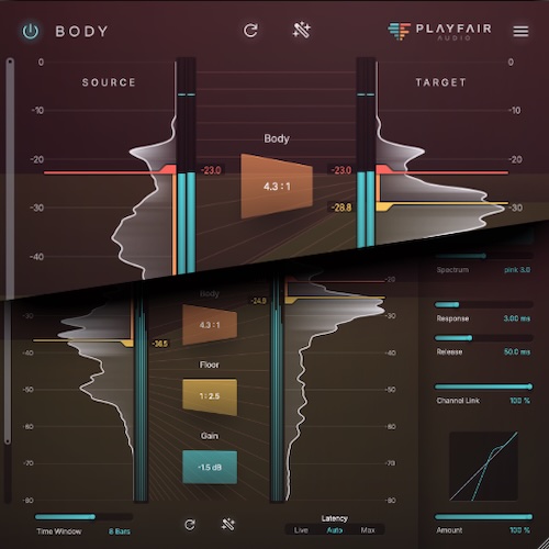 Playfair Audio「BODY」ボーカル・ドラム・バスすべての音が一段と“前に出る”!たった1つのノブを回すだけで、ミックスに“重み”と“存在感”を加えるダイナミクスプラグイン|DTMプラグインセール