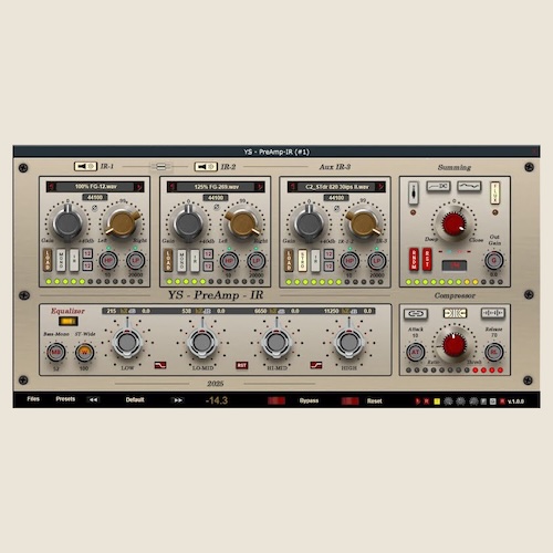 YS Plugins「YS - PreAmp- IR_v.1.0.0」複数IRの並列&ミックス処理で“立体感あるアナログ音”を実現!無料で使えるWindows向けプリアンプVST|DTMプラグインセール