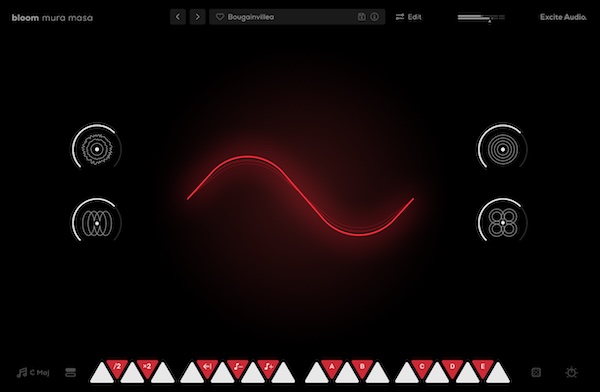 Excite Audio「Bloom Mura Masa」ドラムキット、ベース、シンセ、そしてあなた自身のサンプルまで統合し、『完全な楽曲制作に必要なすべて』を提供する、ワンショットとループが完璧に同期するフレーズ構築システム｜DTMプラグインセール