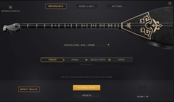 Wavelet Audio「Flow & Motion - Dombra」流れと動きを音楽に宿す!事前録音のコードやループを一切使わず、フルサンプリングで本格的なリズミックパフォーマンスを実現するナイロン弦パーカッション楽器|DTMプラグインセール