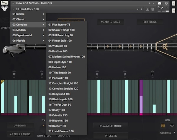 Wavelet Audio「Flow & Motion - Dombra」流れと動きを音楽に宿す!事前録音のコードやループを一切使わず、フルサンプリングで本格的なリズミックパフォーマンスを実現するナイロン弦パーカッション楽器|DTMプラグインセール