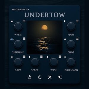 Moonwave Fx「UNDERTOW LoFi Multi-Effect Module」クリックするだけで新しいLoFiサウンドが無限に生まれる！ドラムもボーカルも幻想的に変わるLoFi系マルチエフェクト｜DTMプラグインセール