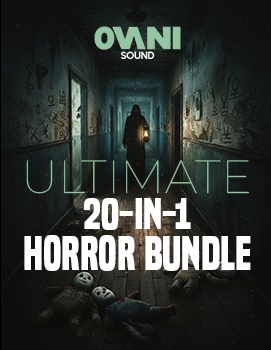 Ovani Sound「Ultimate Horror Bundle」“怖い”を音で作る全クリエイターへ!人体音からモンスターの咆哮、SFホラー、重厚なBGMまでを網羅した20パック入り高品質ホラー音源|DTMプラグインセール