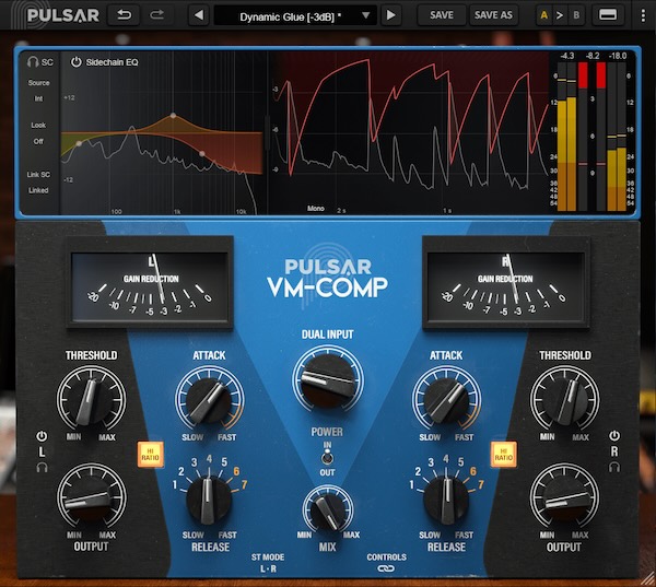 Pulsar Audio「VM-COMP」ハードウェアと客観的に同一のサウンドを実現！独自の『トポロジー・プリザベーション・テクノロジー』で、高価で統合が困難な伝説的真空管コンプレッサーを完全再現した究極のグルーコンプレッサー｜DTMプラグインセール