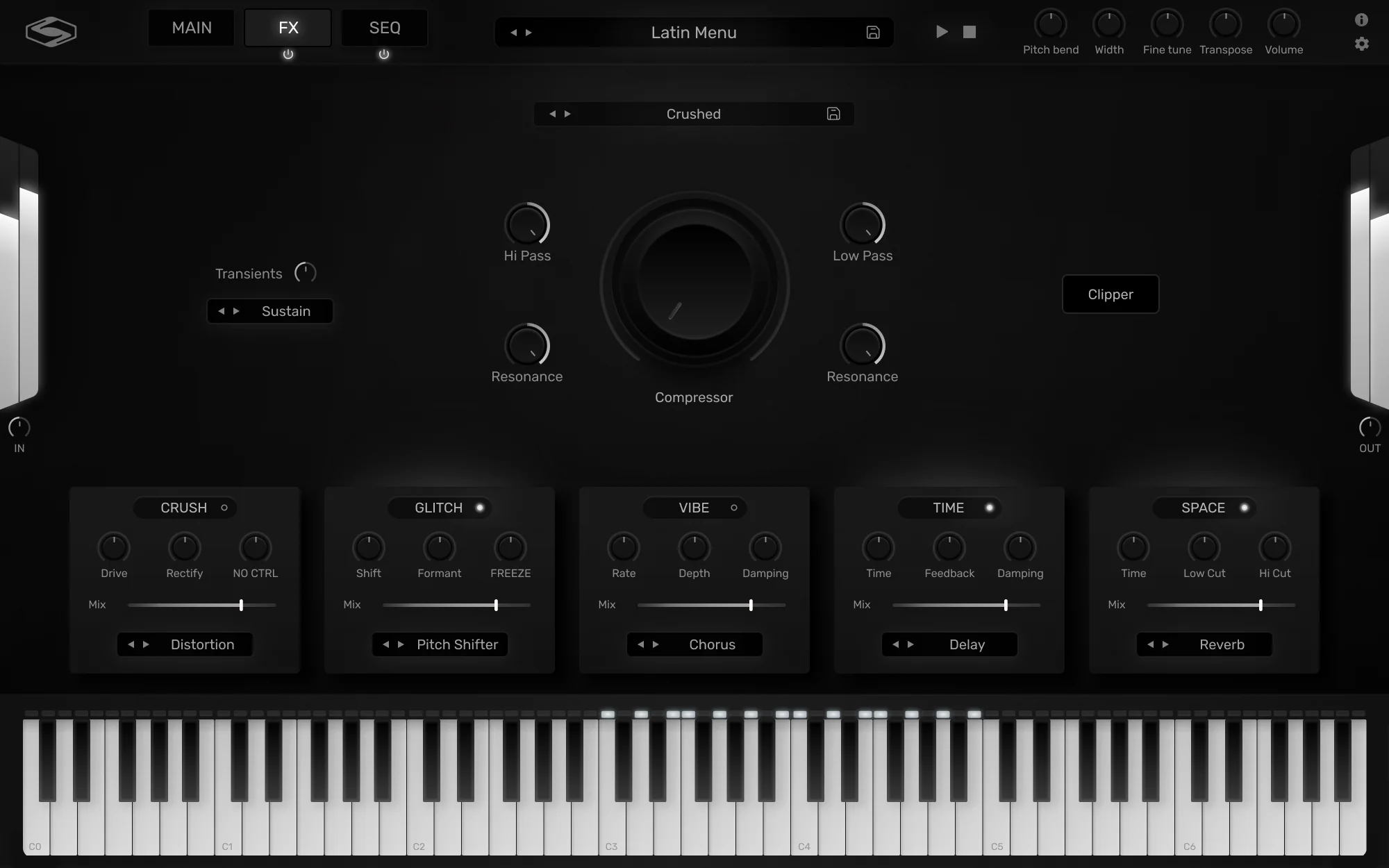 Crush Audio「Crush FX」15種類の高品質エフェクトを搭載!ドラム・ボーカル・シンセを自在に変化させる無料プラグイン|DTMプラグインセール