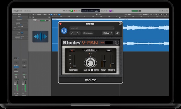 Rhodes「V-Pan」1970年代スーツケース・ピアノで業界標準となった伝説的『ビブラート』ステレオパンニングエフェクトを、あらゆる楽器に適用できるプラグインとして再構築した高性能なオートパン&モジュレーション・エフェクト|DTMプラグインセール