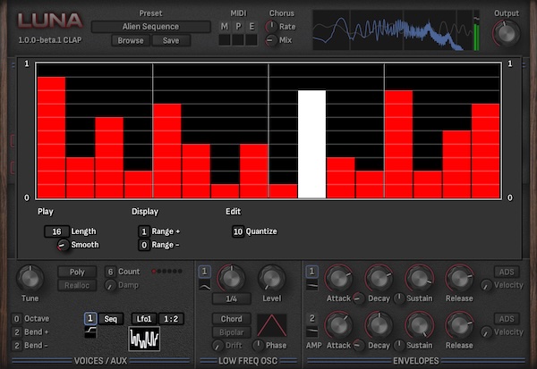 Tom Trnk「Luna」操作性と高音質を両立!2オシレーターと豊富なモジュレーションを備えた無料ソフトシンセ|DTMプラグインセール