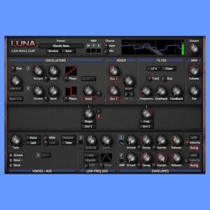 Tom Trnk「Luna」操作性と高音質を両立！2オシレーターと豊富なモジュレーションを備えた無料ソフトシンセ｜DTMプラグインセール