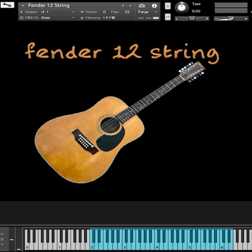john「Fender 12 String」古き良き時代の空気と音をそのままパッケージ！12弦ギターならではの煌びやかさと奥行きをリアルに再現したFender製12弦アコースティックギター音源｜DTMプラグインセール