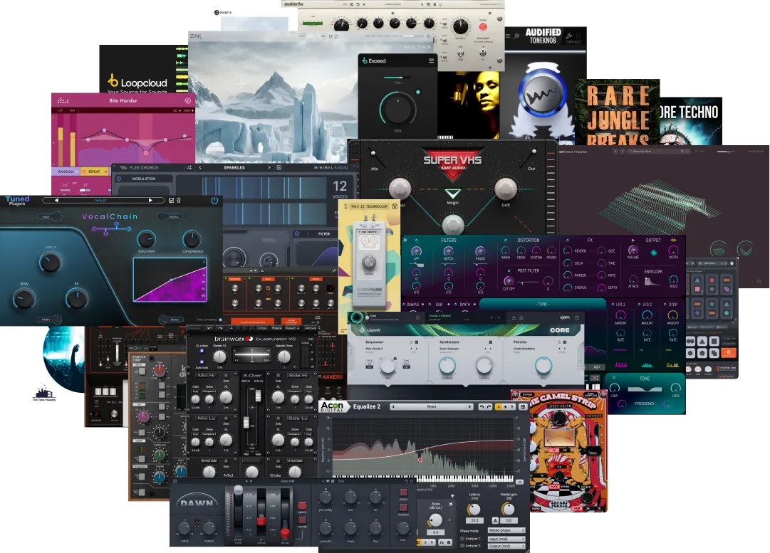 Plugin Boutique「$49 Black Friday 2025 Bundle」サウンドクオリティの底上げ、制作スピードの向上、新しい音作りのヒントまで!プロ仕様のシンセ・エフェクト・ミックスツール・サンプルまで完全網羅した最強バンドル|DTMプラグインセール