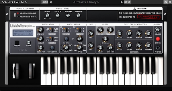 Xhun Audio「LittleOne Synth + Big Steps Expansion」リアルなアナログサウンドをソフトで完全再現!125の高品質プリセット付きで、ハード並みの太さと揺らぎを再現するシンセサイザー|DTMプラグインセール