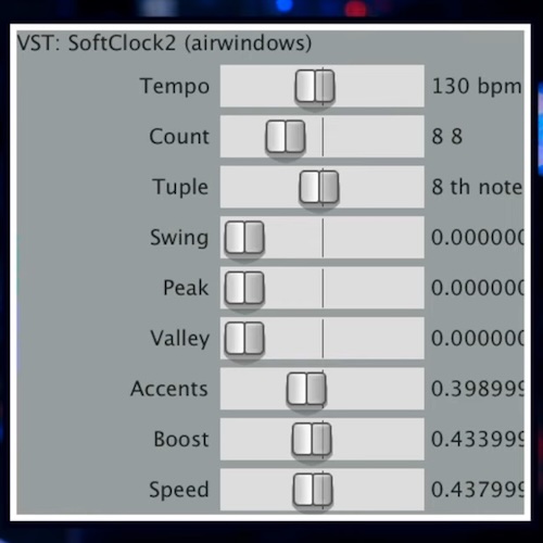 Airwindows「SoftClock2」拍がないのにグルーヴが生まれる！従来のメトロノームでは絶対に得られない、“動きに共鳴するリズム”を体感できる、クリック音のないメトロノーム｜DTMプラグインセール