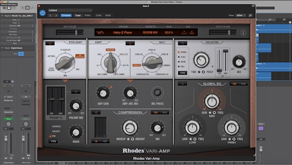 Rhodes「Vari-Amp」6つの象徴的Rhodesプリアンプ、8つのクラシック&モダンアンプ、8つのマイクを組み合わせ、温かみ、ソウル、本物のアナログカラーを注入する初のキャラクタープラグイン|DTMプラグインセール