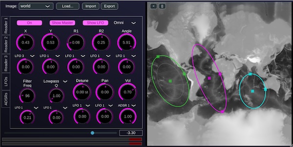 FX-Mechanics「Image-In」JPEGやPNG画像を使って音作りができる!画像をなぞる3つの楕円パスと高度な音響処理で新しいサウンドを生み出す無料シンセサイザー|DTMプラグインセール