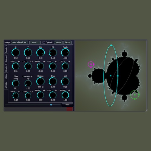 FX-Mechanics「Image-In」JPEGやPNG画像を使って音作りができる！画像をなぞる3つの楕円パスと高度な音響処理で新しいサウンドを生み出す無料シンセサイザー｜DTMプラグインセール