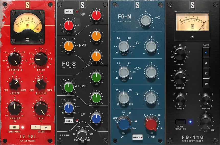 Slate Digital「Mix Bundle One」完全なアナログモデリング・ミックスチェーンを数秒で構築。業界プロが信頼する4つの象徴的モジュール(コンプレッサー、EQ、ツール)+3ボーナスモジュール、計7つのプラグインを1ラックに統合|DTMプラグインセール