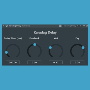 Tugberk Karadag「Karadag Delay」クリックノイズなし＆高い安定性！フィードバックの安定感・滑らかな操作感・幅広いディレイタイムを備えた無料ディレイ｜DTMプラグインセール
