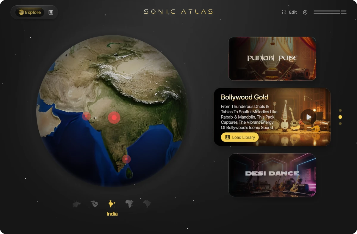 Pitch Innovations「Sonic Atlas」インド伝統音楽から現代的ビートまで収録！音楽制作に革命を起こす、世界各地の民族音楽を即戦力に変えるサンプラー｜DTMプラグインセール