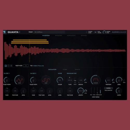 Audio Damage「Quanta 2」サンプル素材を“音の粒”に分解し、自在に再構築!グラニュラー合成とバーチャルアナログを融合し、既存音源を唯一無二のサウンドへ進化させる革新的グラニュラーシンセ|DTMプラグインセール