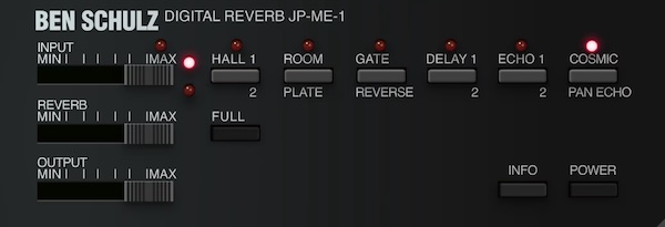 Schulz Audio「JP-ME-1」80年代の名機をDAWで完全再現！12ビットの粗さ・温かさ・奥行きをそのまま蘇らせるレトロデジタルリバーブ｜DTMプラグインセール