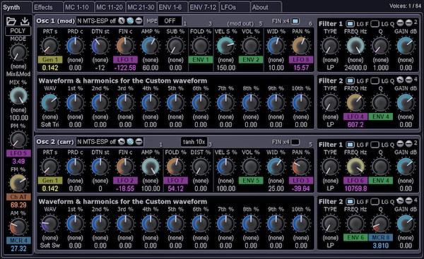 Attila M. Magyar「JS80P」有料VSTに引けを取らない圧倒的な表現力!アナログの揺らぎ、64ポリ、MPE対応まで揃った超高機能無料シンセ|DTMプラグインセール