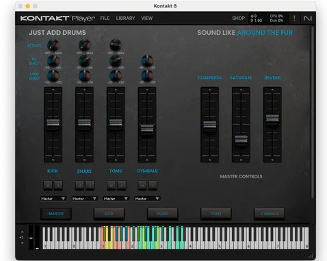 Just Add Drums「Sound Like Around The Fur Bundle」クランクされたスネアと重く沈むキックで再現する90年代Nu-Metalの衝撃!Deftonesの名盤サウンドを忠実に再現したプロ品質のLOUD ROCKドラム|DTMプラグインセール