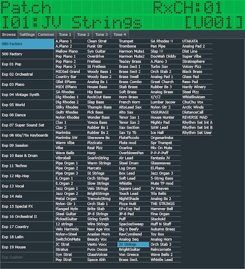 GiulioZ「VirtualJV」あの名機Roland JV-880を完全再現!90年代PCMサウンドをDAW上で蘇らせる無料プラグイン|DTMプラグインセール