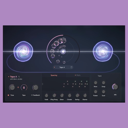 Lunacy「Taps & Portals」最小限の入力で完全に自己進化するサウンドユニバースを実現!シンプルなエコーをクリーンなクラシックリピートからシュールで万華鏡的なディレイパターンまで変換する次世代ツール|DTMプラグインセール