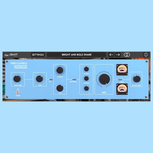 Fine Classics Plugins「The Fine Classics Saturator」7種類の個性豊かなサチュレーションと直感的なトランジェントコントロールで、音に深み・温かみ・パンチ感を加える次世代型プラグイン｜DTMプラグインセール