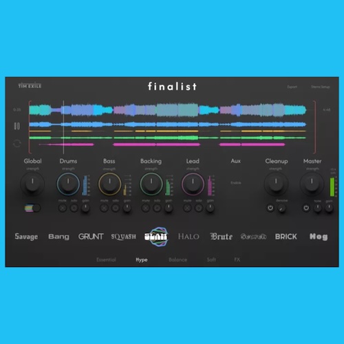 Tim Exile「Finalist」インテリジェント・オーディオ処理と直感的コントロールを結合し、異なるミックス設定を迅速に実験し、数分で素晴らしいサウンドを取得するミックス革命ツール|DTMプラグインセール