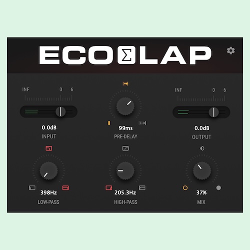 The Department of Sound「ECOSLAP」アナログプレート由来の短いリバーブ感で音に立体感と温かみをプラス！Ecoplateの血統を受け継ぐ無料プラグイン｜DTMプラグインセール