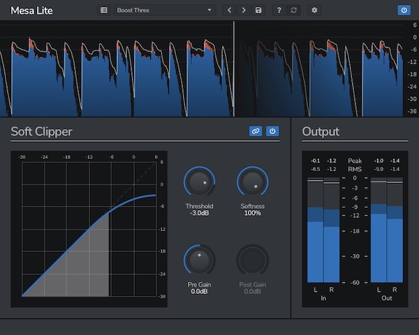 Venomode「Mesa Lite」自然な音圧と温かみを両立するミックス＆マスタリングの新常識！リミッターでは出せない自然なラウドネスを実現する無料ソフトクリッパー｜DTMプラグインセール