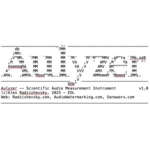 AudioWatermarking「Aulyzer」音声ファイルの品質評価・比較・可視化をここまで自動化できる！エンジニアや研究者の現場で即使える無料音声分析ツール｜DTMプラグインセール