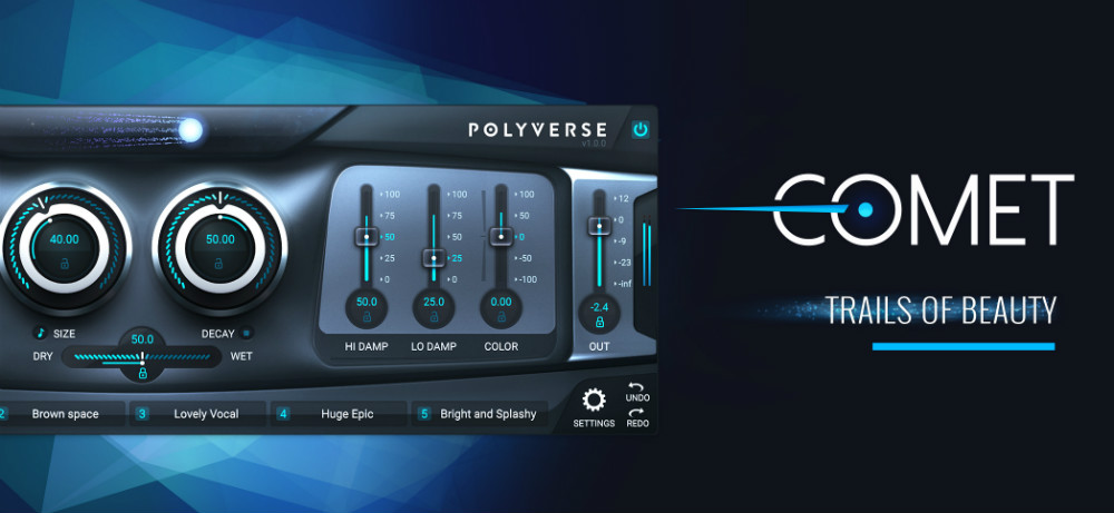 Polyverse「Comet」空間系エフェクトを超える音楽的リバーブ!滑らかに響きを変化させる革新的エフェクト|DTMプラグインセール