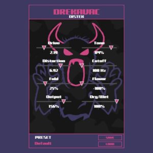 DISTEK「DREKAVAC」南スラブ神話の怪物が音になる！あなたのトラックに狂気と生命感を与える、無料とは思えない異質なディストーション｜DTMプラグインセール